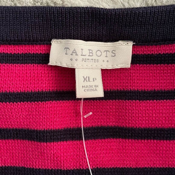 Talbots Women's Crew Neck Striped Sweater Size  XL Petite NWT - Picture 4 of 7